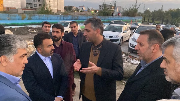 بازدید مسئولین استانی و شهرستانی از تقاطع غیرهمسطح الغدیر جهت بررسی ادامه مسیر پروژه بسمت جاده سیمرغ(کیاکلا)