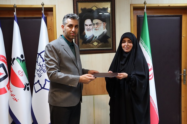 انتصاب سرکار خانم طالبی به عنوان مدیر امور خانواده و خواهران سازمان بسیج کارگران و کارخانجات سپاه کربلای استان