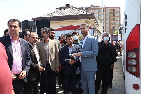 اعزام هواداران پرشور تیم فوتبال نساجی مازندران به ورزشگاه آزادی به همت شورای اسلامی شهر و شهرداری قائم شهر