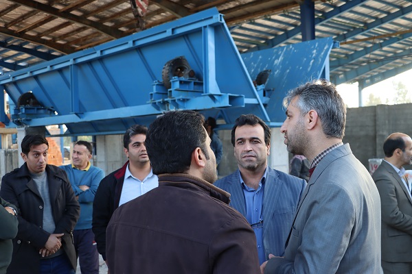 بازدید از روند نصب تجهیزات در پروژه خط پردازش 250 تنی پسماندهای شهری