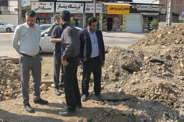 بازدید از پروژه ی هدایت آبهای سطحی به کانال مادر مسیر کمربندی شمالی